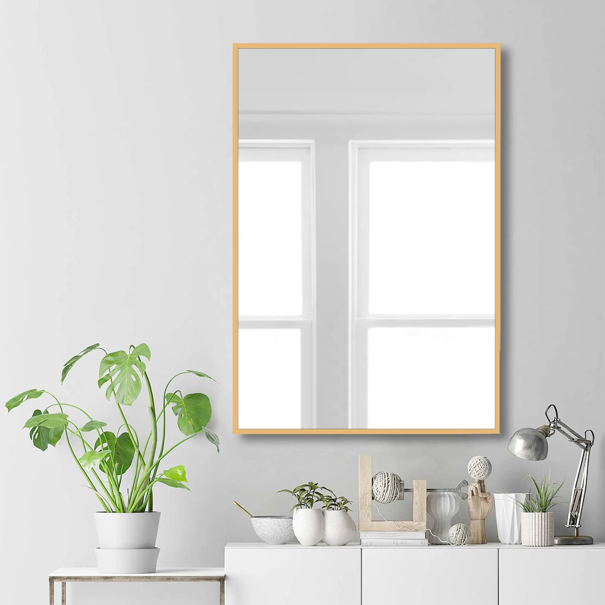 Metal Frame Bathroom Mirror Wall Mirror