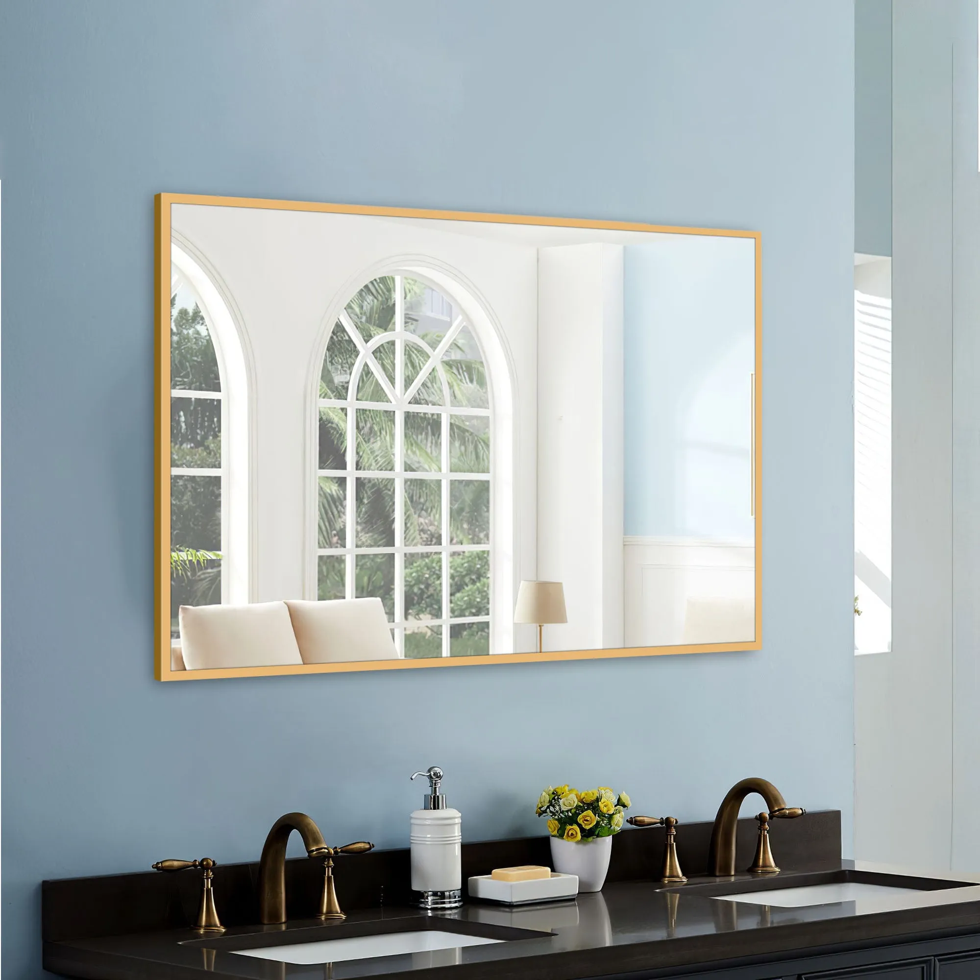 Metal Frame Bathroom Mirror Wall Mirror