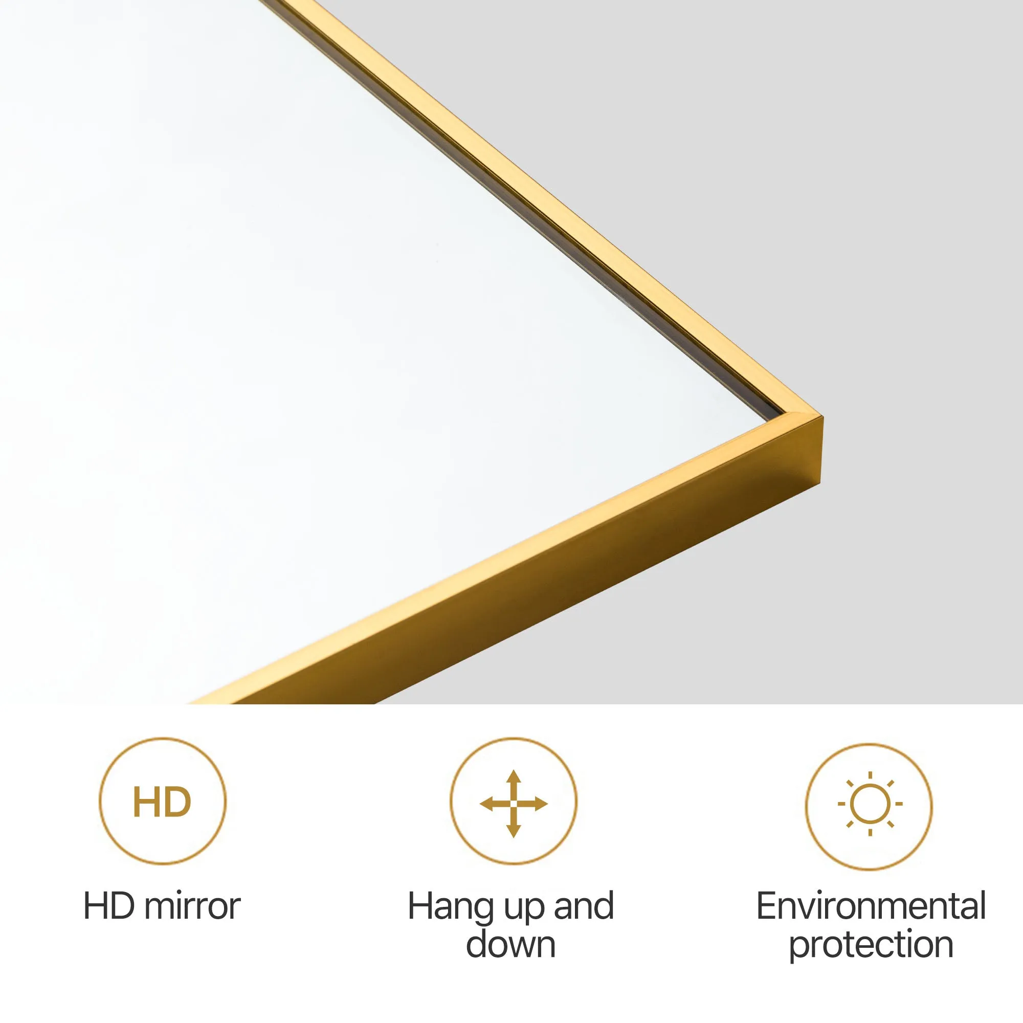 Metal Frame Bathroom Mirror Wall Mirror