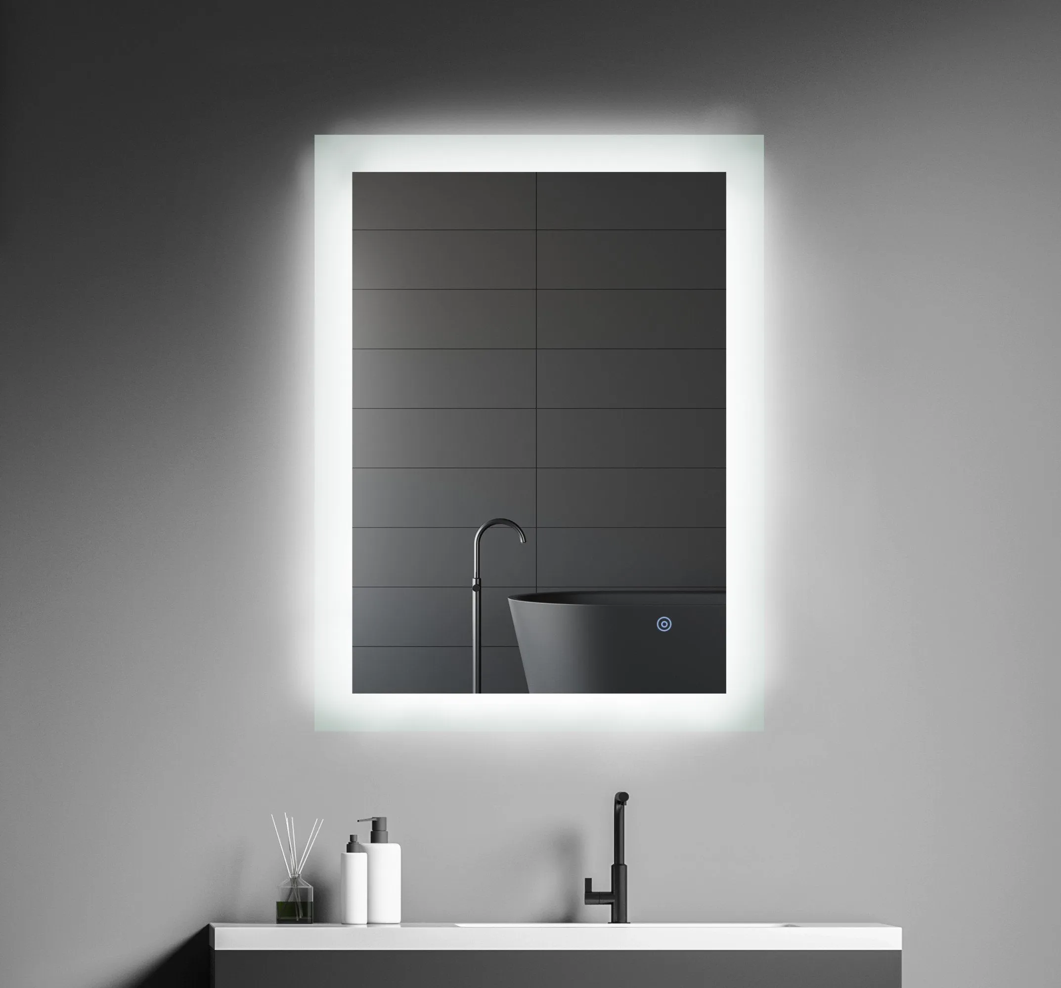 MIRPLUS 24''×32'' Rectangular LED Bathroom Mirror backlit (Horizontal & Vertical)