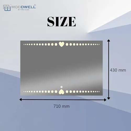 ModDwell-Heart Over Heart LED Mirror (Medium)