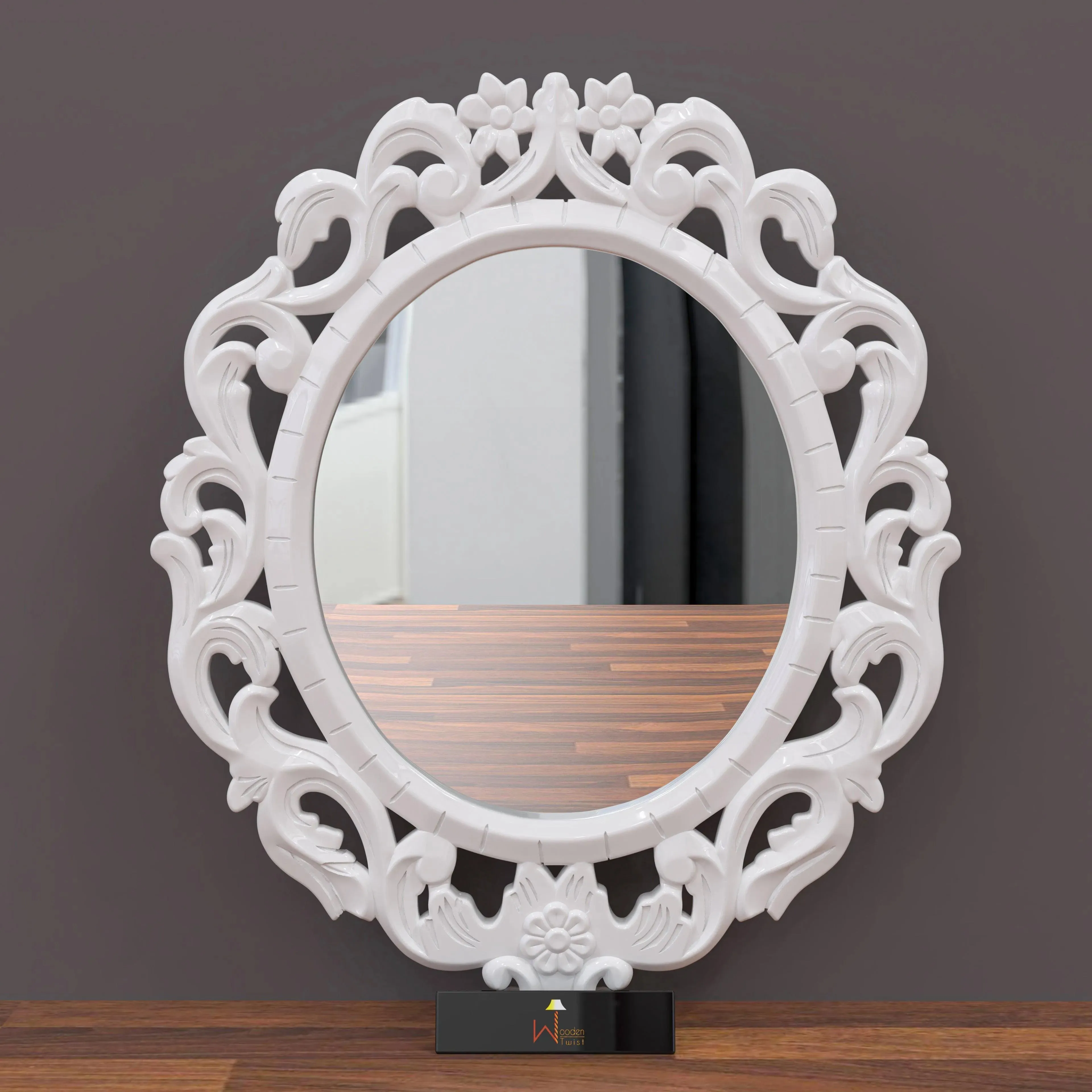 Modern Decorative Wooden Wall Mirror Bathroom Mirror