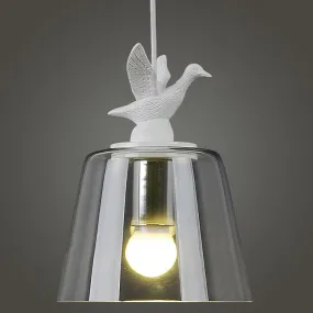 Modern Nordic Vintage Art Duckling Clear Glass Pendant Lights Led Minimalist Living Room Restaurant Bedroom Bar Studio Luminaire