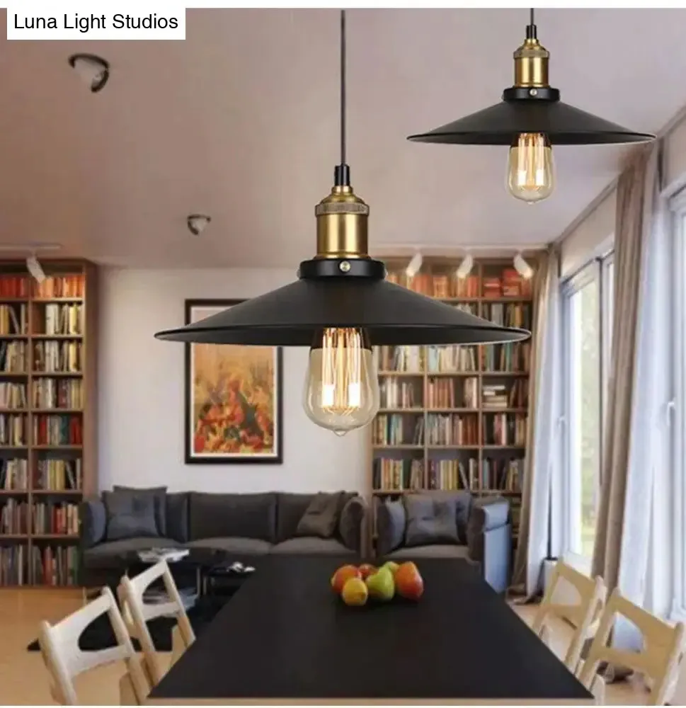 Modern Pendant Light Black Iron Hanging Cage Vintage E27Led Lamp Bulb Industrial Loft Retro Dining Room Restaurant Bar Counte