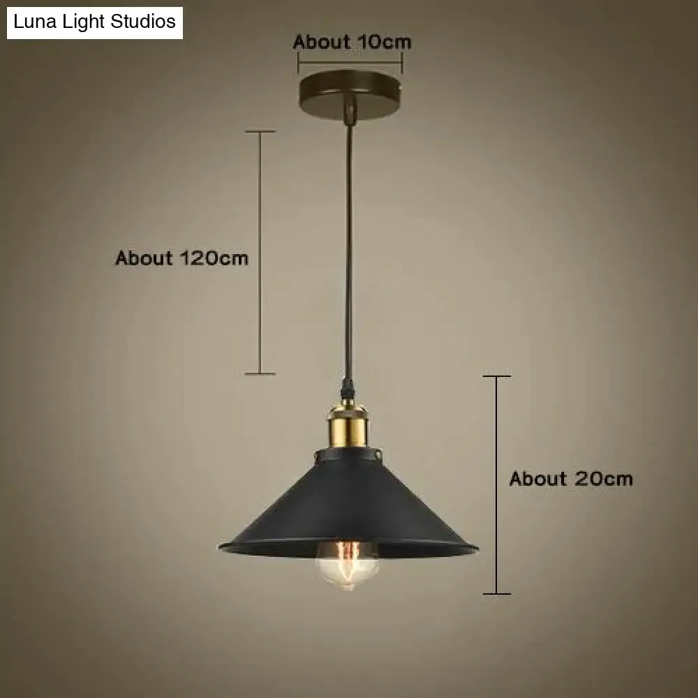 Modern Pendant Light Black Iron Hanging Cage Vintage E27Led Lamp Bulb Industrial Loft Retro Dining Room Restaurant Bar Counte
