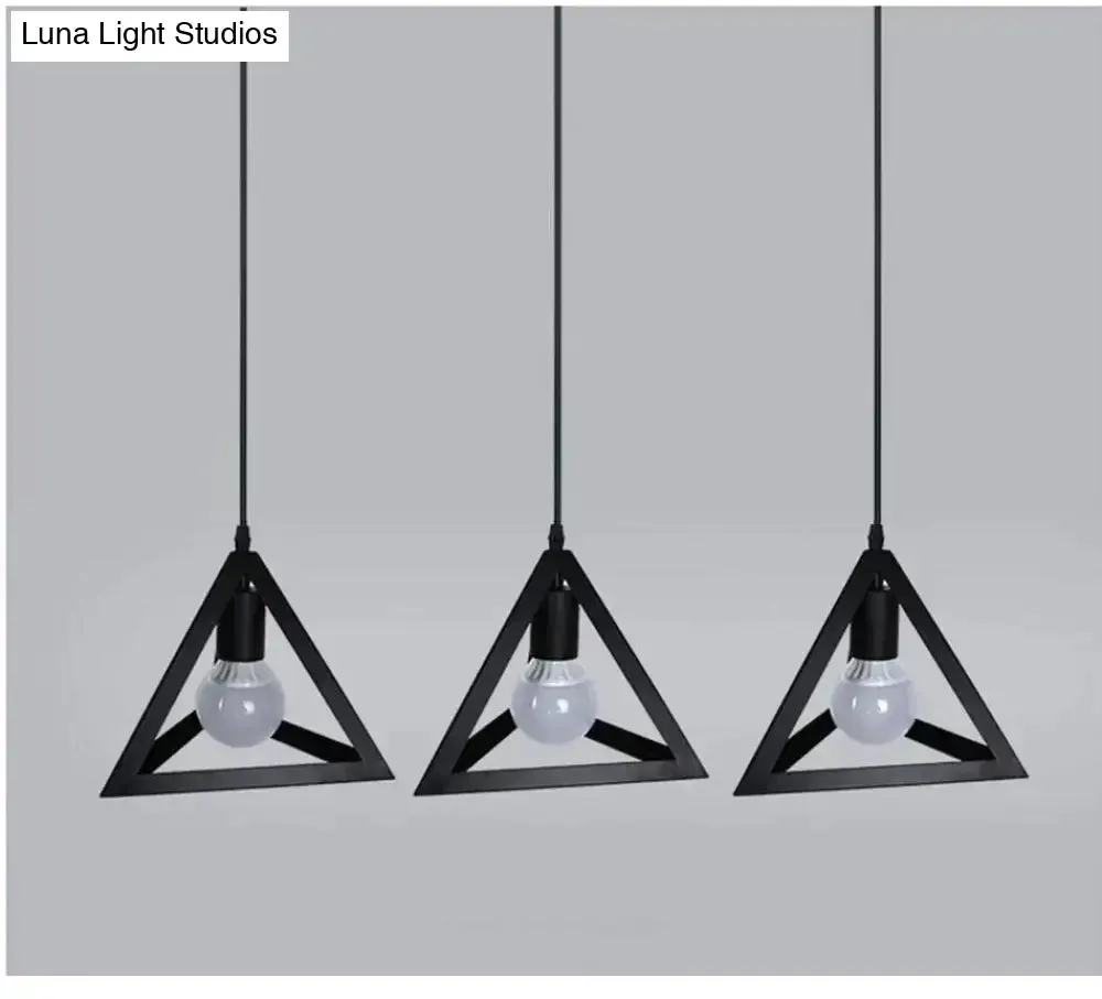 Modern Pendant Light Black Iron Hanging Cage Vintage E27Led Lamp Bulb Industrial Loft Retro Dining Room Restaurant Bar Counte