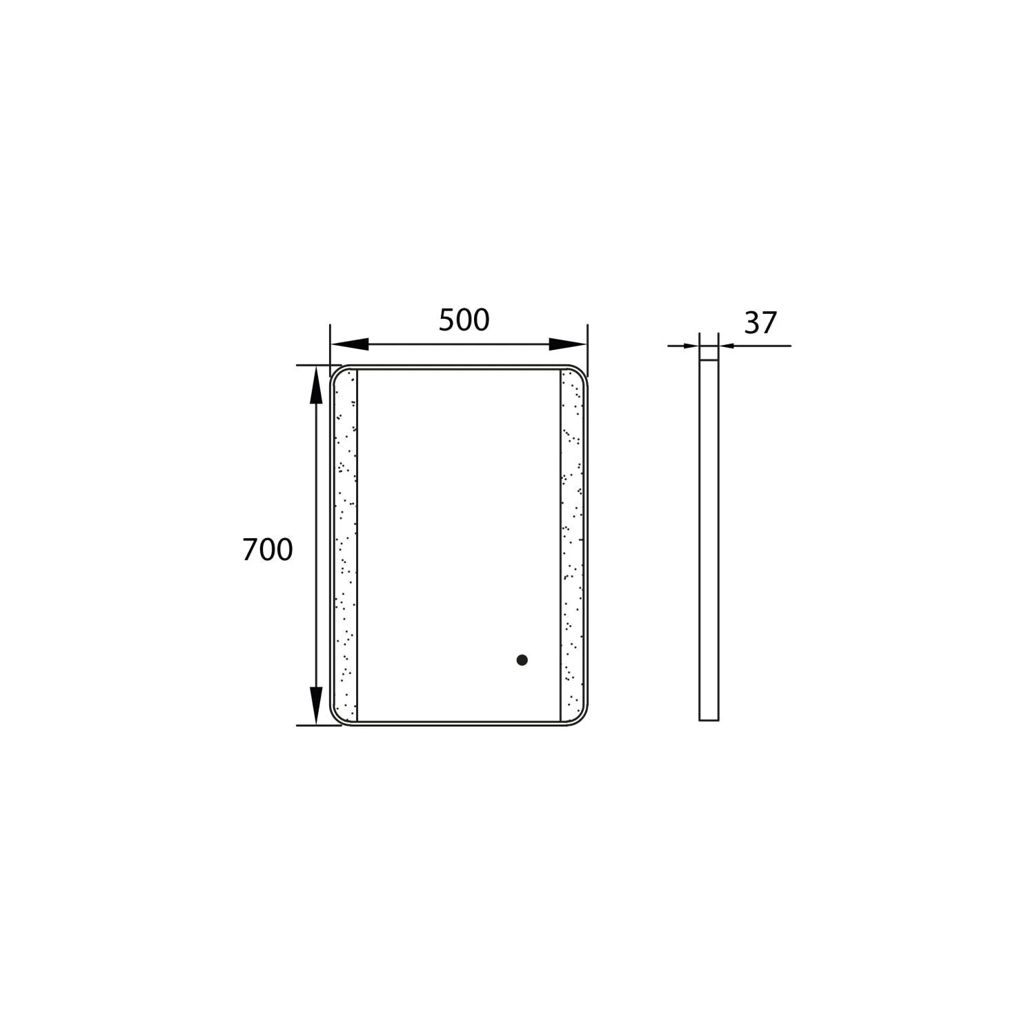 Mono Wall Hung Soft Edge LED Mirror