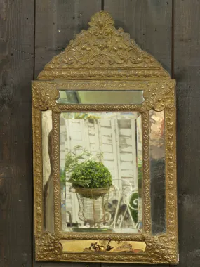 Napoleon III mirror with original glass and metal frame 