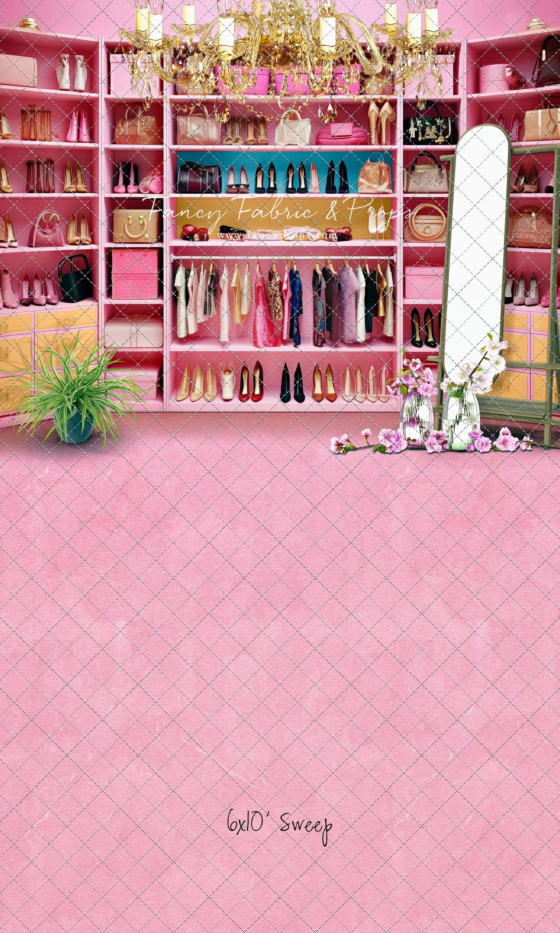 Nikki's Closet - Pink Carpet Option - With Sweep Option