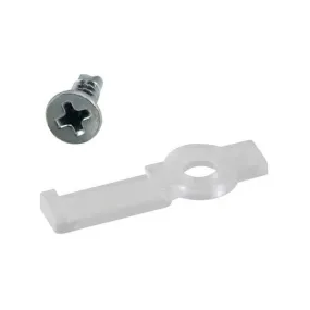 NTE Electronics 69-MC1 100-Piece Bag LED Strip Hold-Down Clip for 8mm IP20 Clear includes Screw