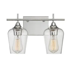 OCTAVE 2 LIGHT VANITY BAR, POLISHED CHROME