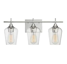 OCTAVE 3 LIGHT VANITY BAR, POLISHED CHROME