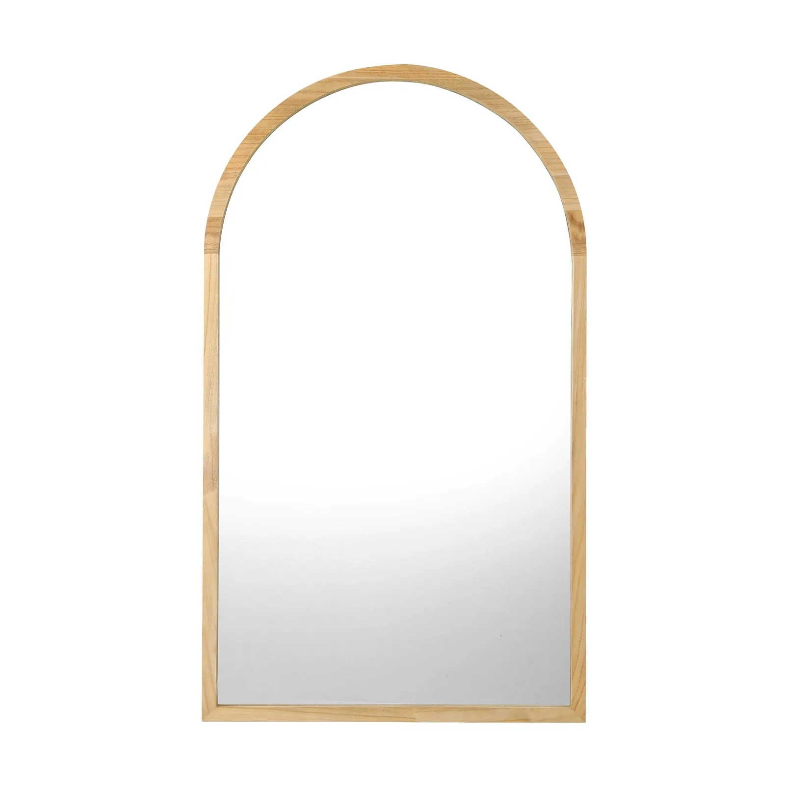 Oikiture Arched Wall Mirrors Vanity Home Decro Makeup Mirror 86x50cm Wooden