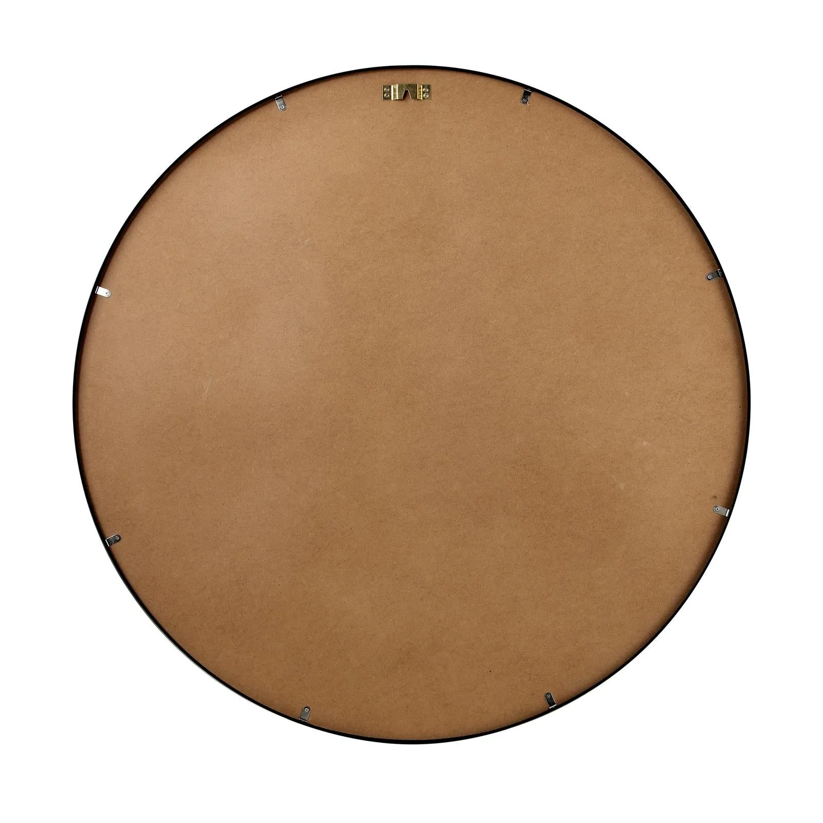 Oikiture Wall Mirrors Round Makeup Mirror Vanity Home Decorative Black 80cm