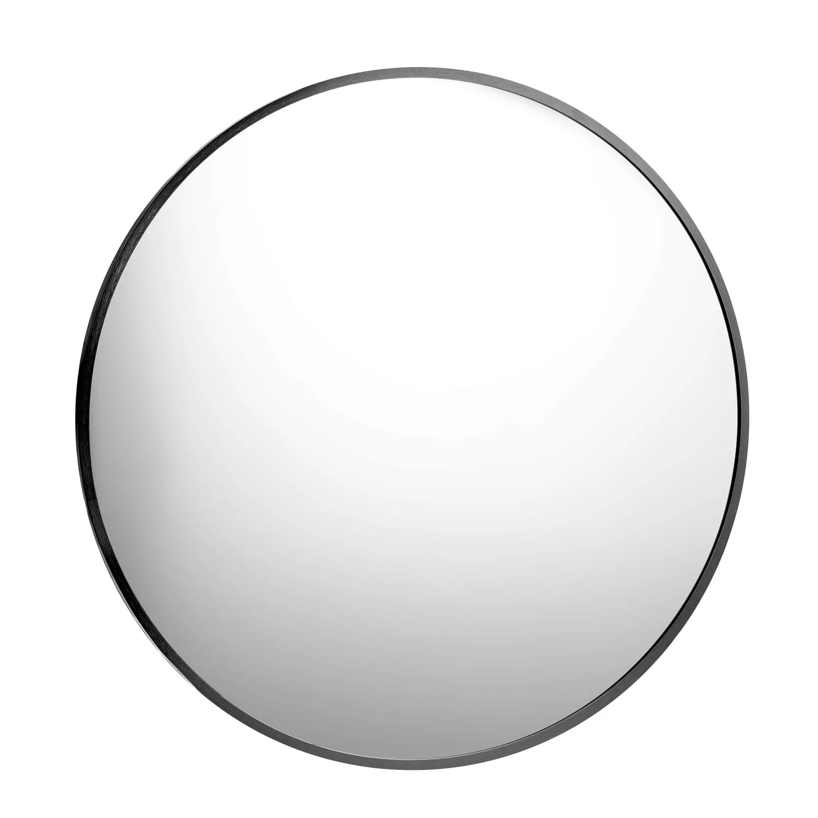 Oikiture Wall Mirrors Round Makeup Mirror Vanity Home Decorative Black 80cm