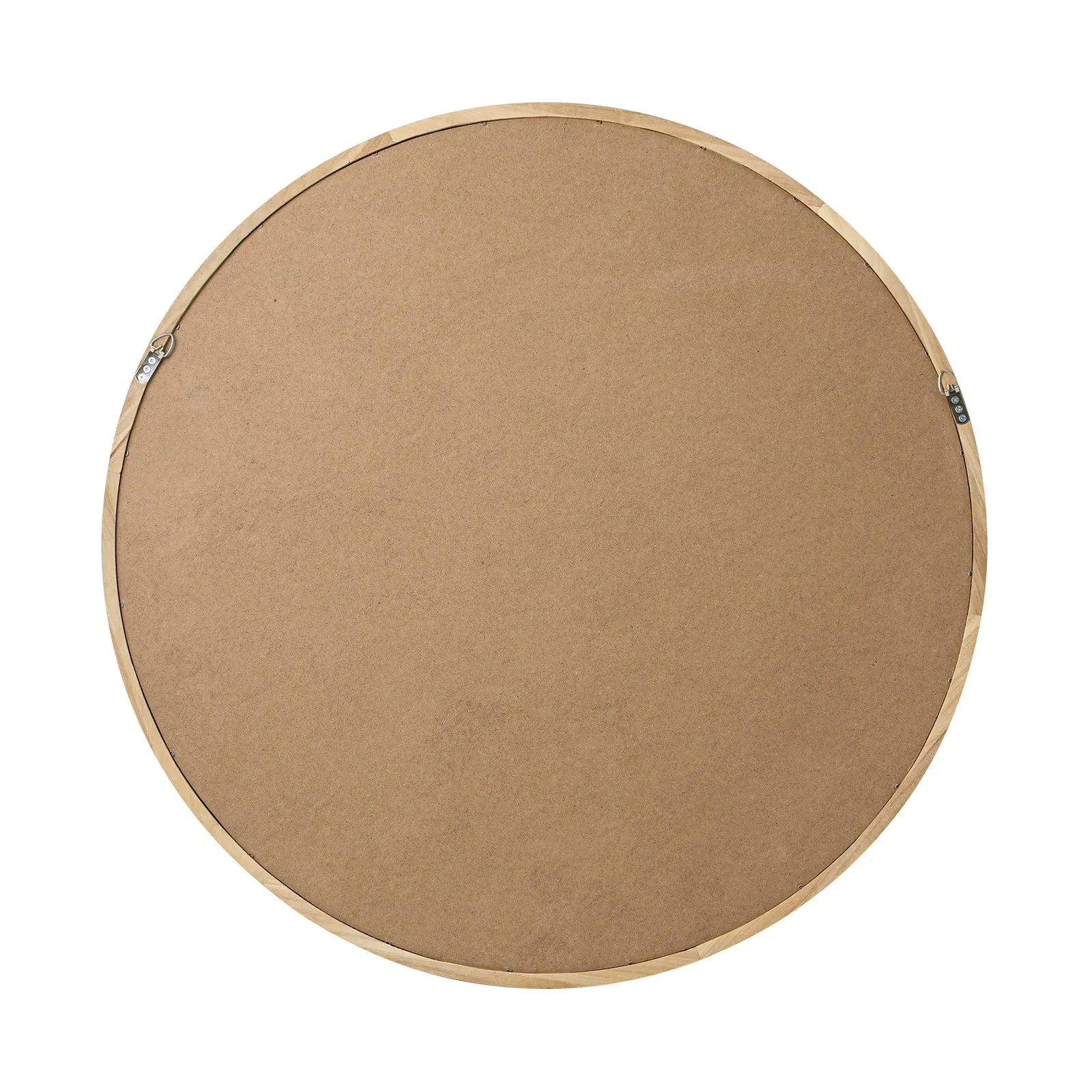 Oikiture Wall Mirrors Round Makeup Mirror Vanity Home Decro 50cm Wooden