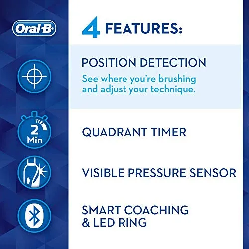 Oral-B Genius 9000 Sensi Ultrathin Electric Toothbrush Rechargeable, 1 Orchid Purple App Connected Handle, 6 Modes, Pressure Sensor, 4 Toothbrush Heads, USB Travel Case, UK 2 Pin Plug
