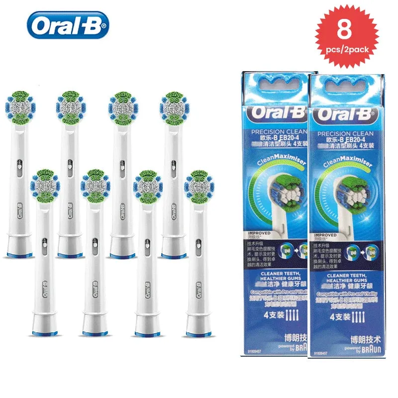 Original Oral B Electric Toothbrush Heads EB20 Precision Clean Tooth Remove Plaque Daily Oral Care Replacement Brush Head Nozzle