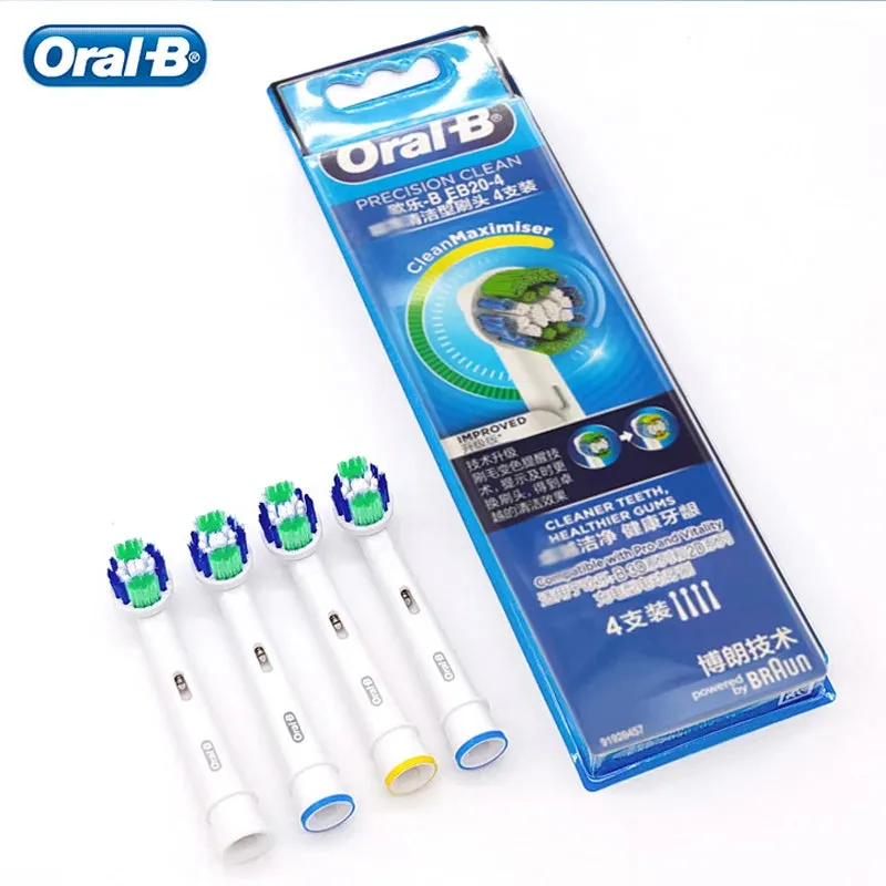 Original Oral B Electric Toothbrush Heads EB20 Precision Clean Tooth Remove Plaque Daily Oral Care Replacement Brush Head Nozzle