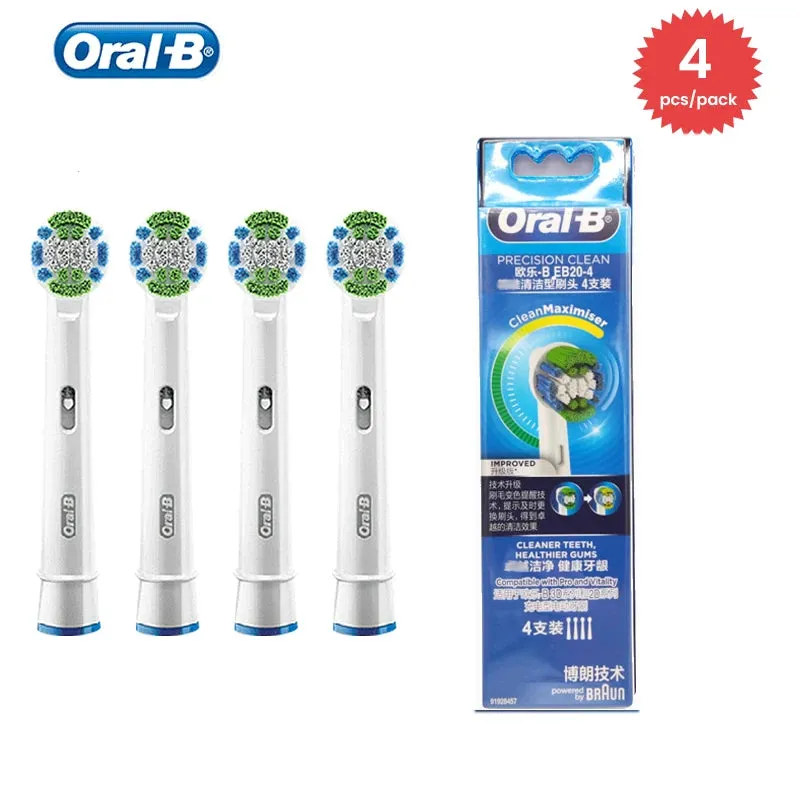 Original Oral B Electric Toothbrush Heads EB20 Precision Clean Tooth Remove Plaque Daily Oral Care Replacement Brush Head Nozzle