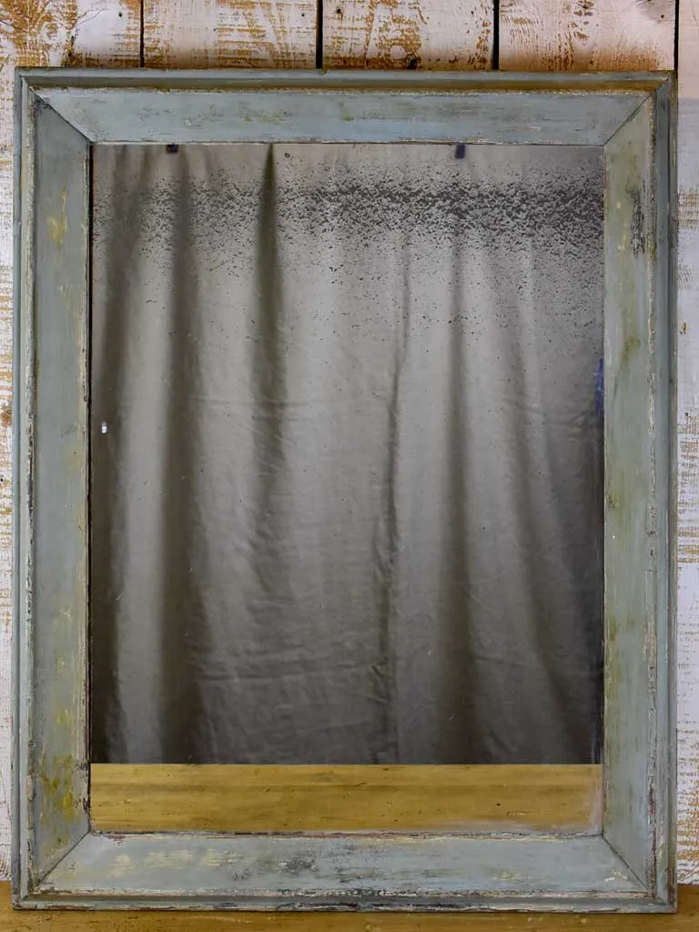 Pair of 19th Century French mirrors with mercury glass and painted frames 28" x 35½"