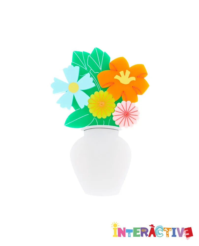 Paper Flowers Insert Pack for Vase Brooch