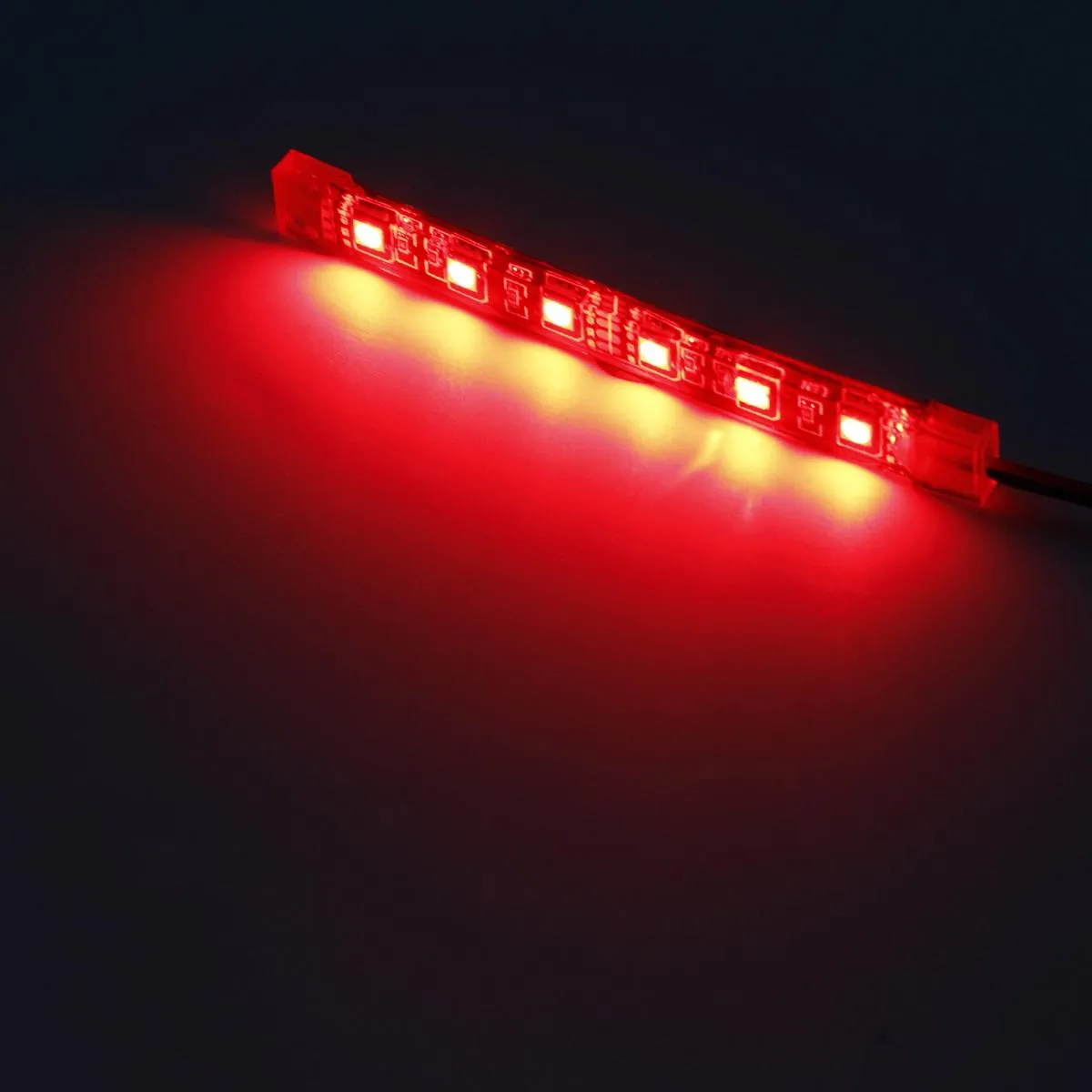 Partsam 2 x 4.5inch Motorcycle LED Third Brake Light Universal Tail Brake Stop Turn Signal Running Light Super Bright 6SMD Red LED Strip Light Bar