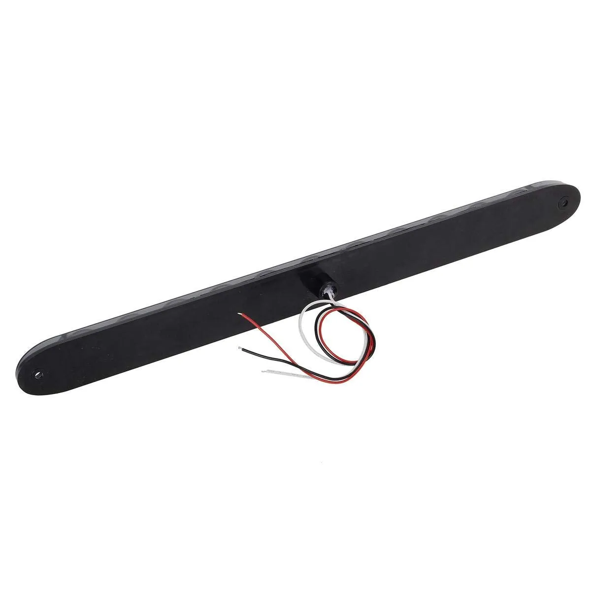 Partsam 2Pcs 15" Inch Led Trailer Light Bar Smoked Red 3 ID Bar w/Reverse White Light 11 LED Truck Trailer RV Waterproof Red 3 Identification Light Bar w White 8 LED Backup Lights Bar Sealed 12V