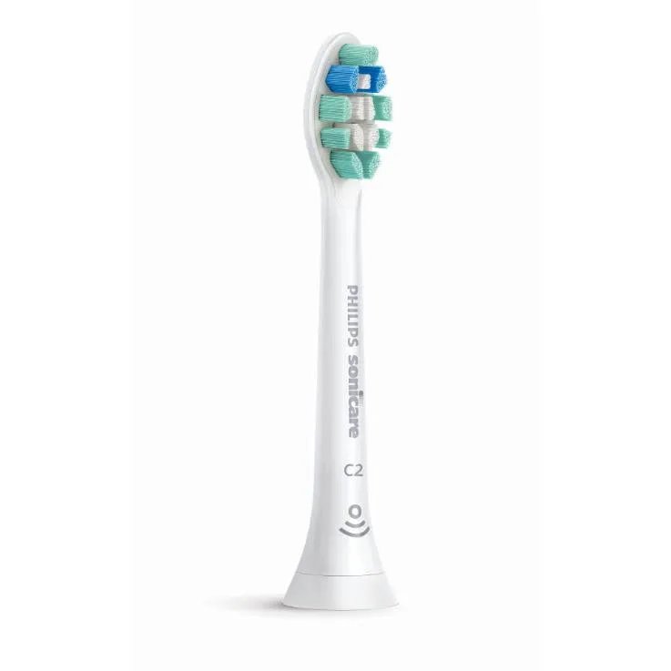 Philips Sonicare C2 Optimal Plaque Defence Standard Brush Heads (White) [4-Pack]