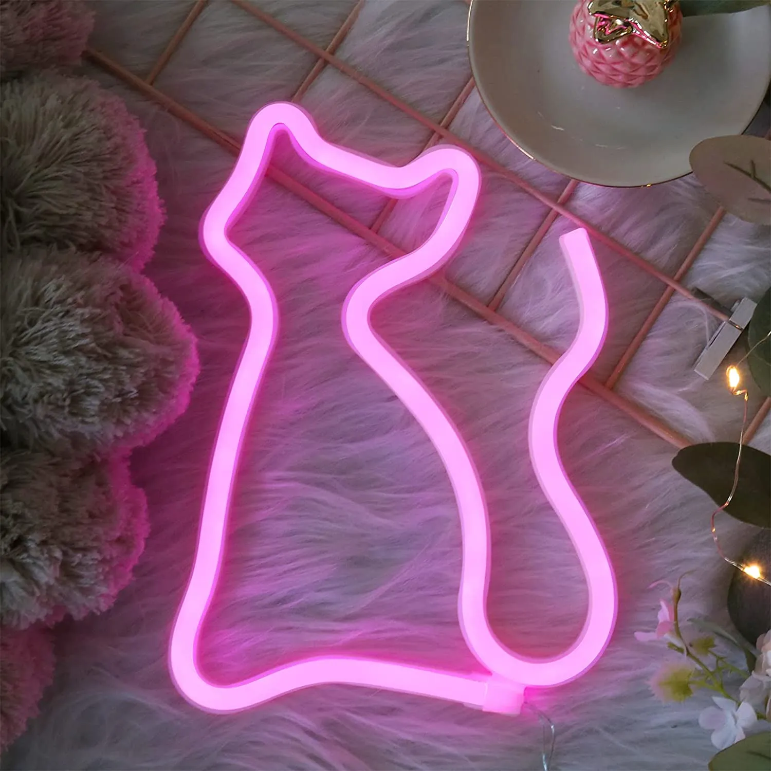 Pink Neon Cat