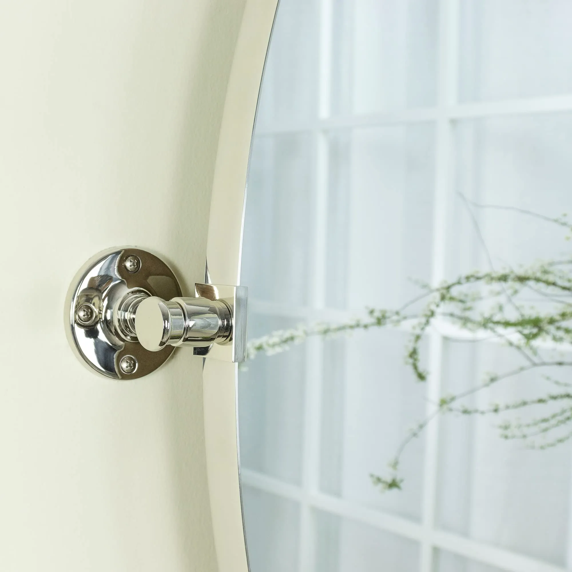 Pivoting Oval Mirror Tilt Mirror for Bathroom Swivel Metal Framed Wall Mounted Bathroom Vanity Mirror