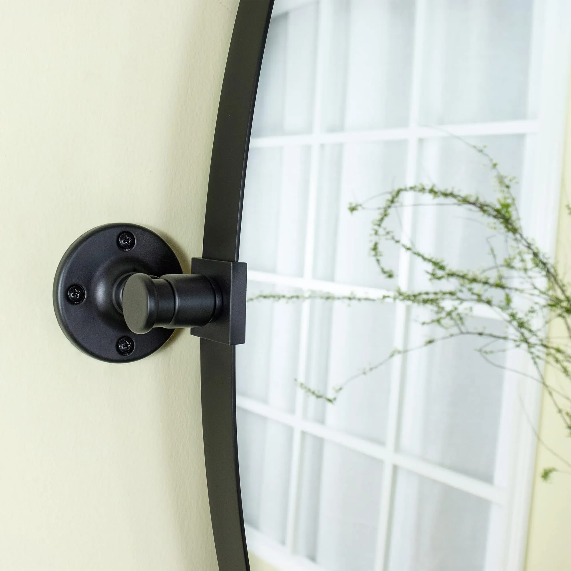 Pivoting Oval Mirror Tilt Mirror for Bathroom Swivel Metal Framed Wall Mounted Bathroom Vanity Mirror