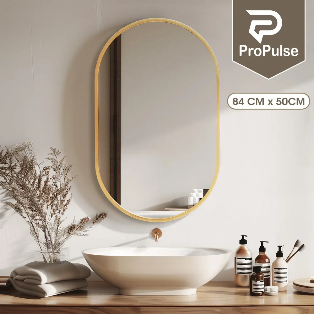 ProPulse Round/Oval Wall Mirror Bathroom Makeup Home Decor Metal Frame