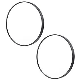 Ready to Mount Round Mirrors, Metal Frame, 80cm - La Bella