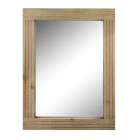Rectangular Natural Wood Frame Mirror (WS)