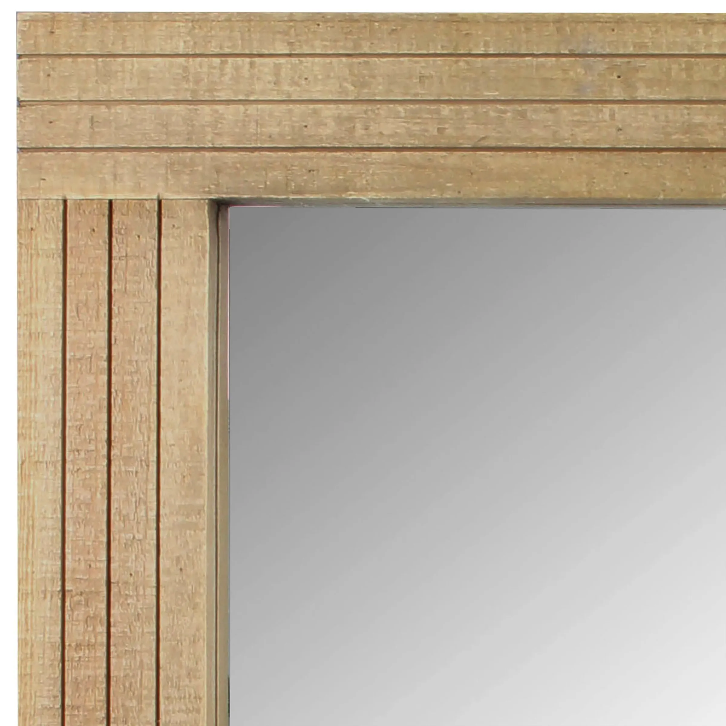 Rectangular Natural Wood Frame Mirror (WS)