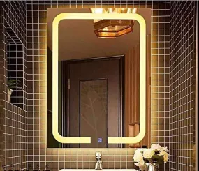 Rectengale Wall Mounting Mirror with Light |Bathroom Mirror,Venity Mirror,Smart Mirror Size 18X24 inch| LED Mirror 3 Tone (Cool White, Natural White, Warm White).