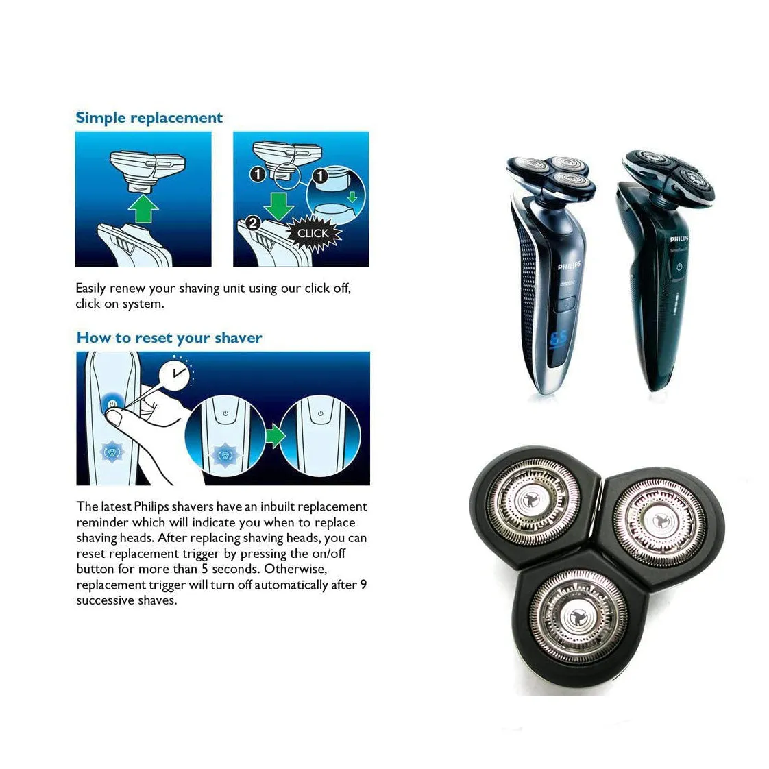 Replacement Head for Philips Norelco RQ10