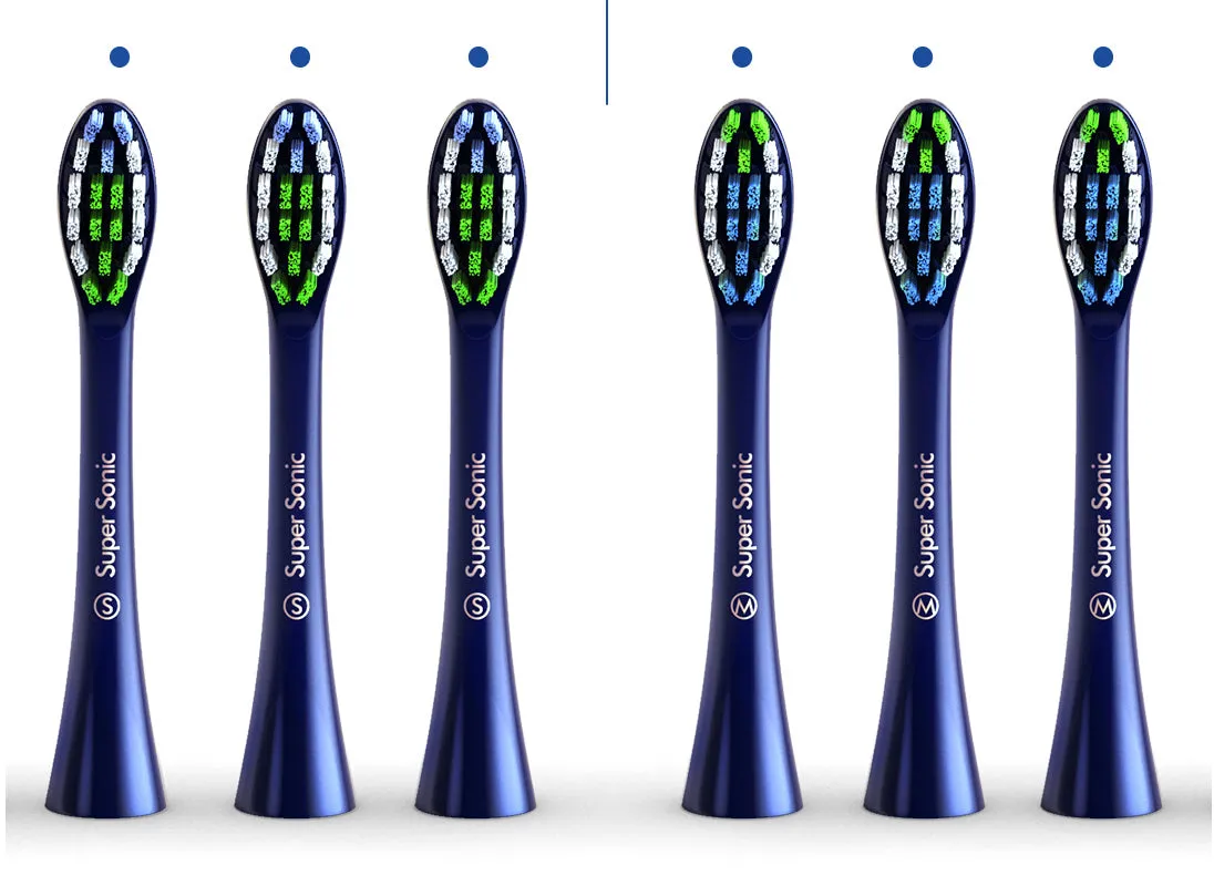 Replacement Toothbrush Brush Heads for Wagner & Stern and Wagner Switzerland toothbrushes.Whiten  Edition, WT8800 Series and Duette series only. (Blue)