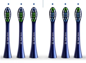 Replacement Toothbrush Brush Heads for Wagner & Stern and Wagner Switzerland toothbrushes.Whiten  Edition, WT8800 Series and Duette series only. (Blue)