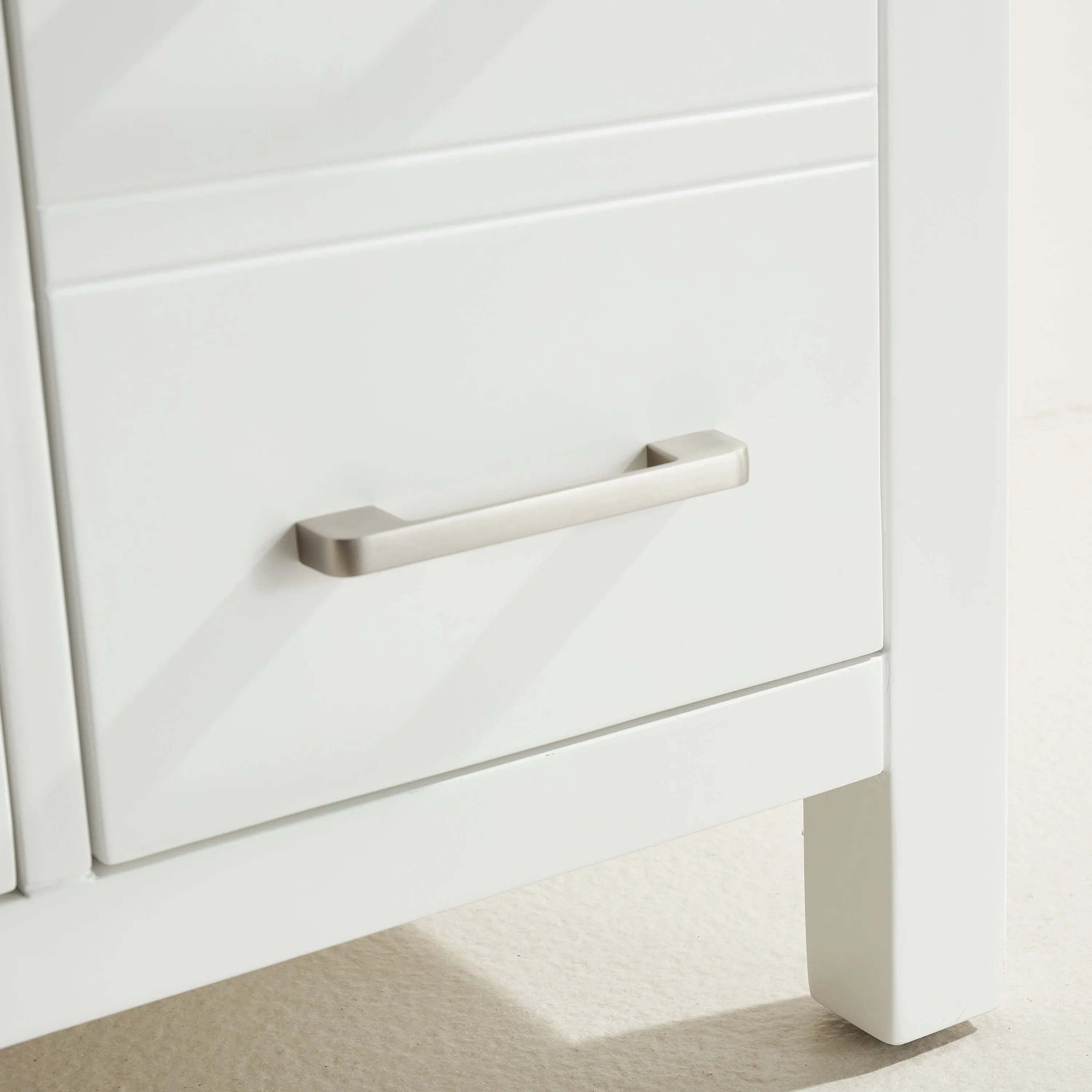 Rose- 36" White , Floor Standing Modern Bathroom Vanity, White Quartz Countertop