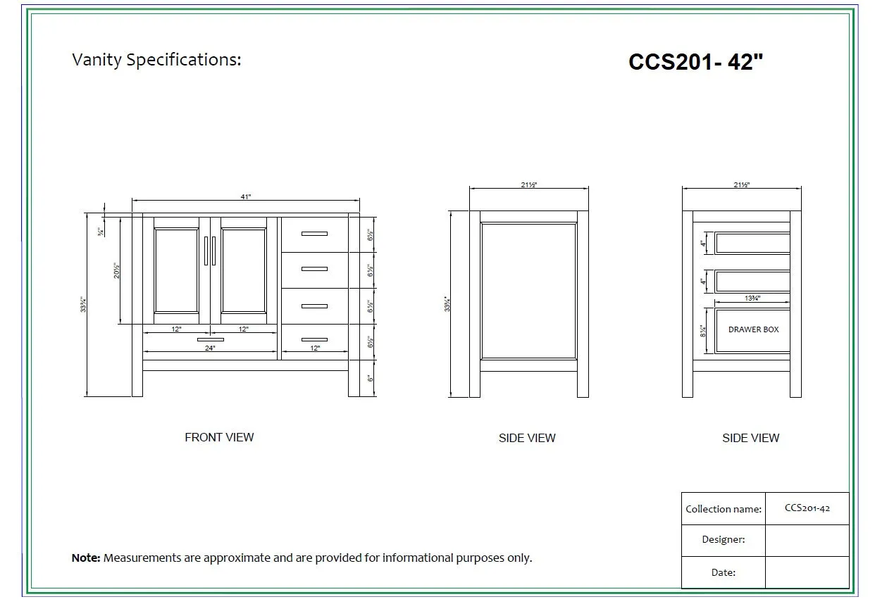 ROSE- 42" Brown Oak , Floor Standing Modern Bathroom Vanity, Quartz Countertop, Matt Black Hardware