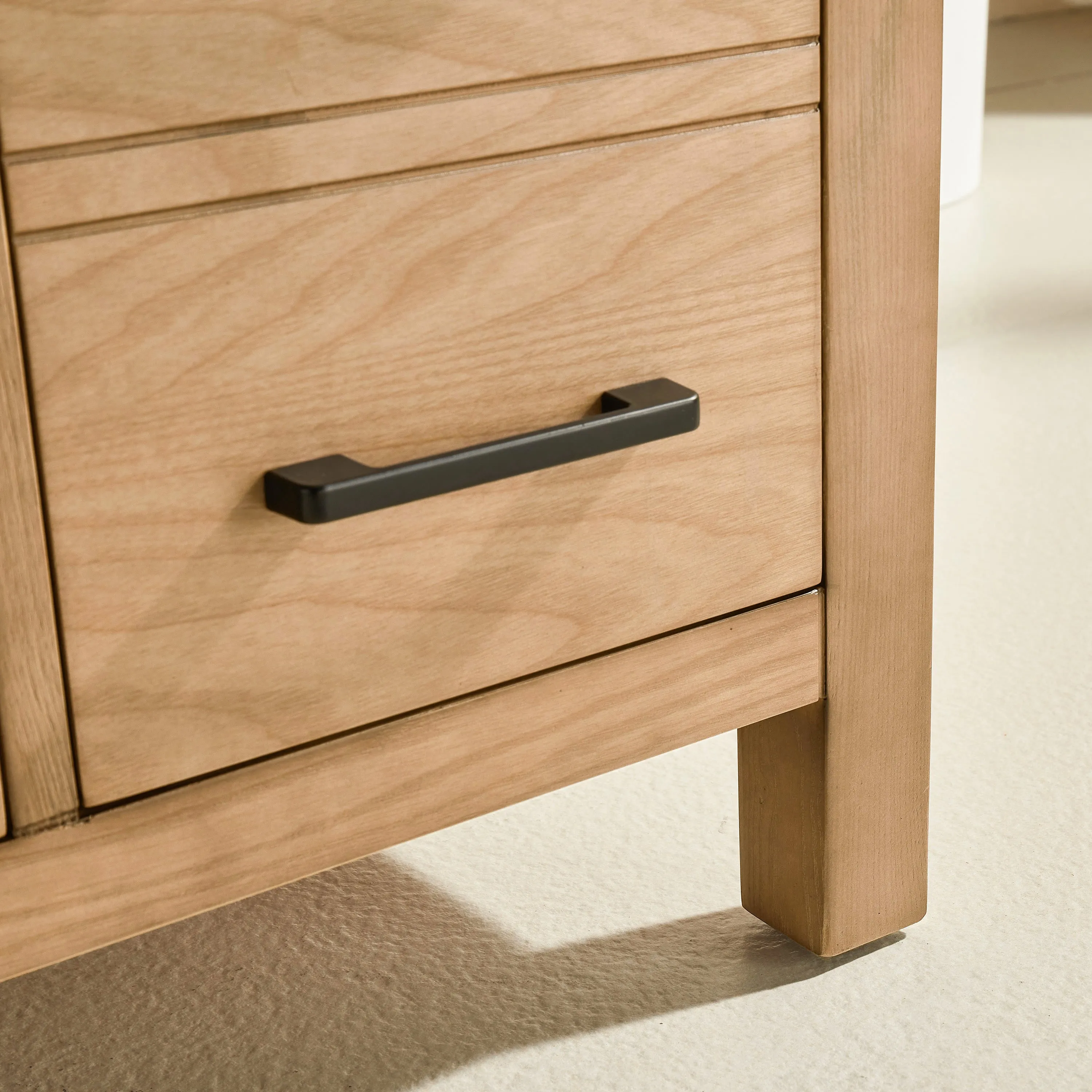Rose - 48", Antique Oak, Floor Standing Modern Bathroom Vanity, White Quartz Countertop** PRE ORDER NOW/ ETA:2024-11-29 **