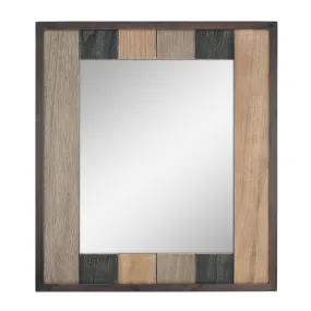 Rustic Wood Plank Mirror - 26 Inch