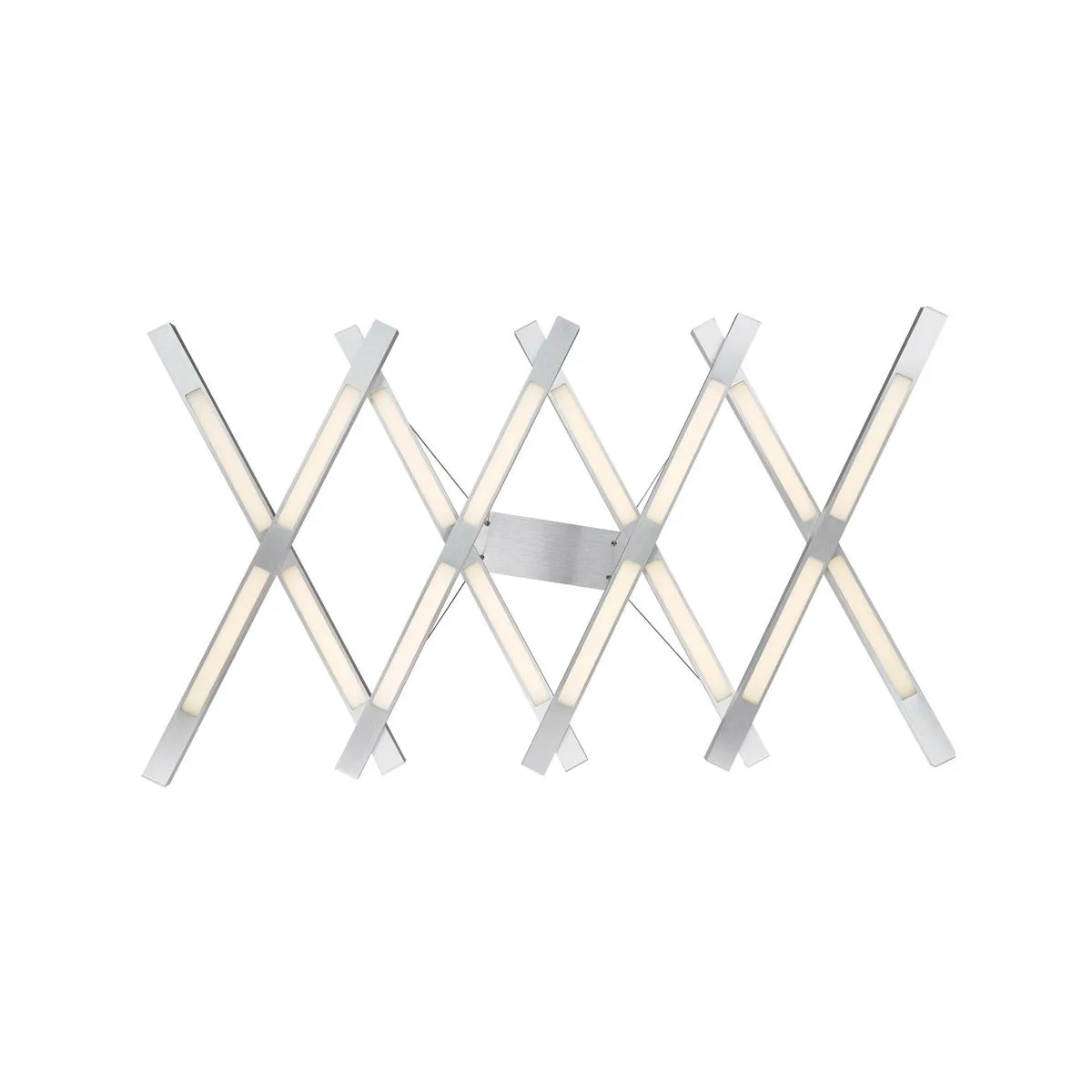 Scissors 80 in. 8 Lights LED Pendant Light Aluminum Finish