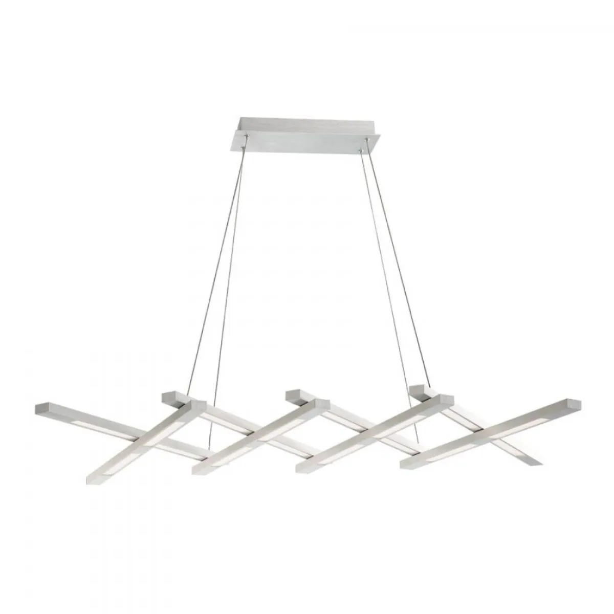 Scissors 80 in. 8 Lights LED Pendant Light Aluminum Finish