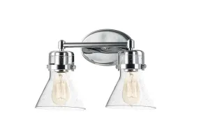 Seafarer 15" x 10" Vanity Lighting with 2 Light bulbs included - Polished Chrome