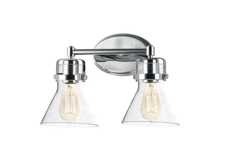 Seafarer 15" x 10" Vanity Lighting with 2 Light bulbs included - Polished Chrome