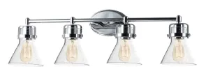 Seafarer 33.25" Polished Chrome Vanity Lighting with E26 Medium Incandescent