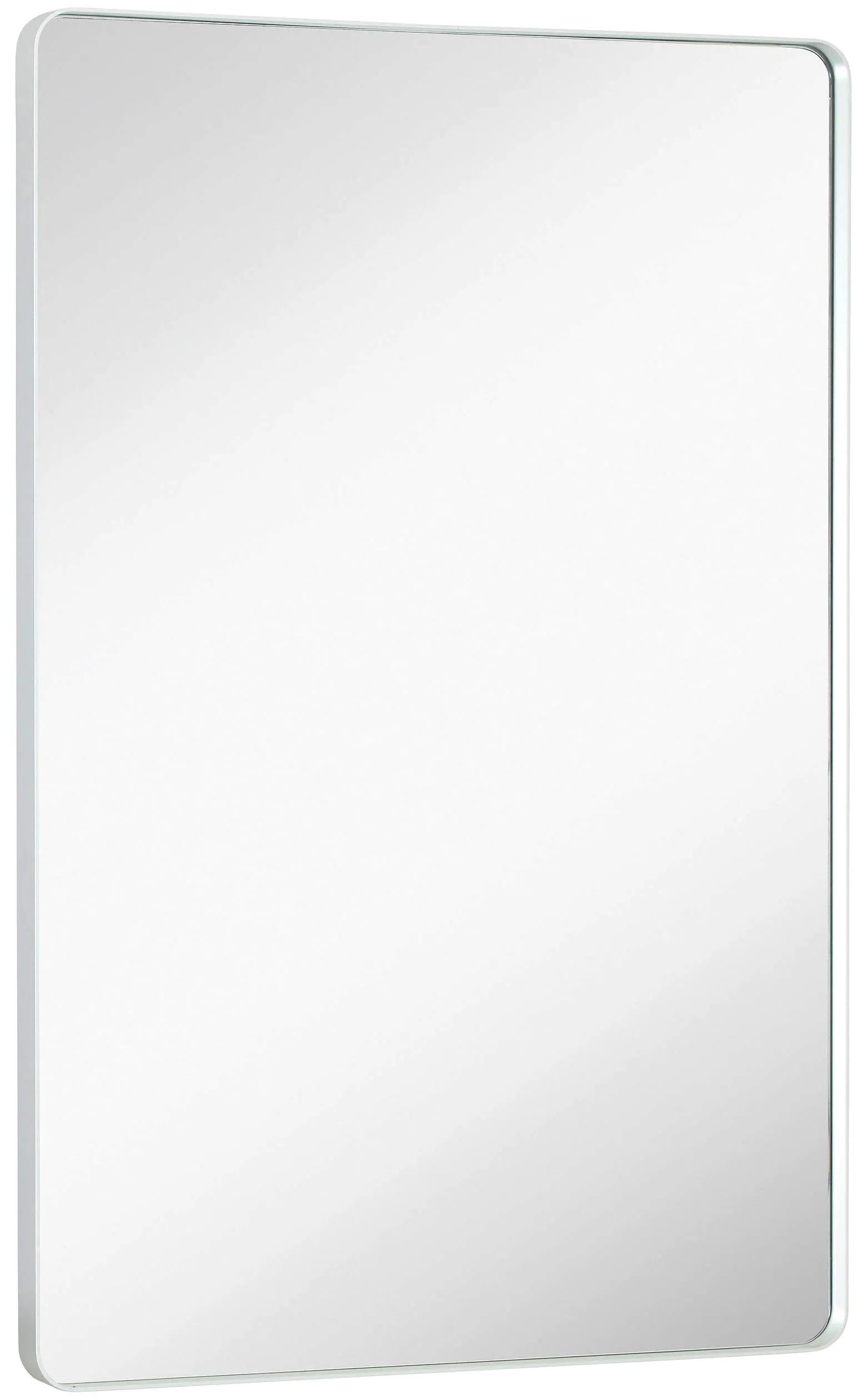 Silver Mirror Bathroom Mirrors For Wall Rounded Corner Lightweight Deep Rectangle 24"